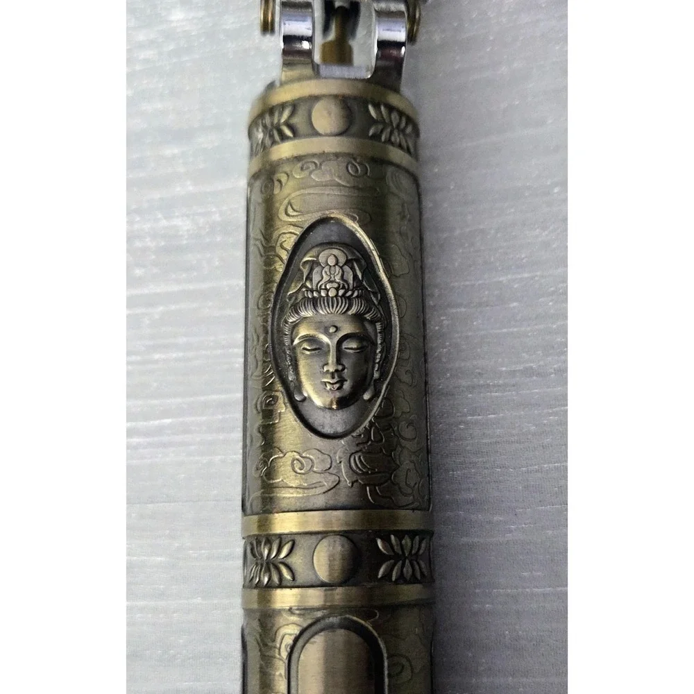 Kemei KM-1974A Cordless Hair Clipper Buddha‎ Gold Silver Tone Razor Shaver